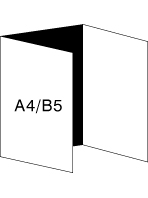 A4/B5仕上げ三つ折りパンフレット